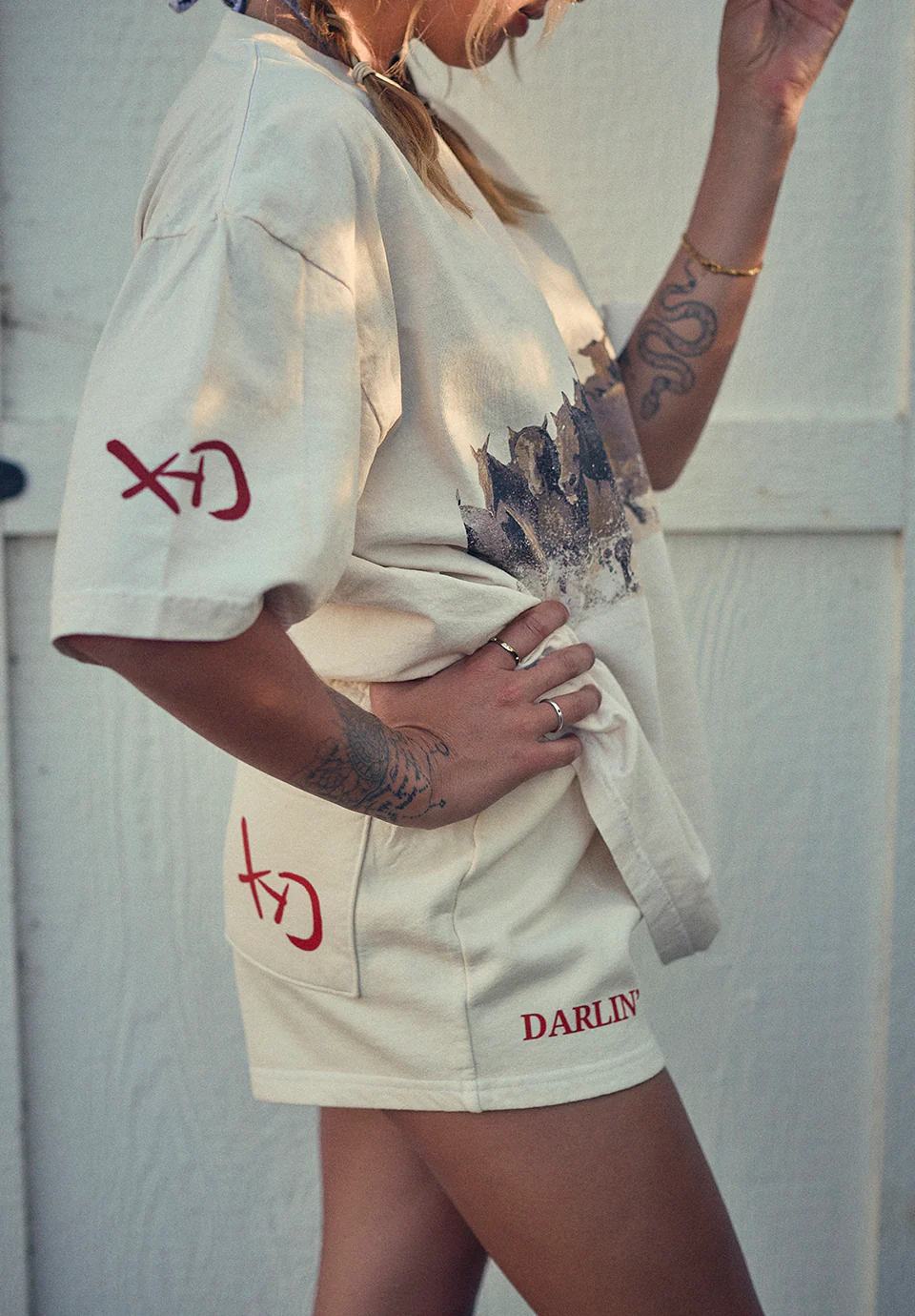 WILD HORSE Sweatshorts - Creme - Image 4